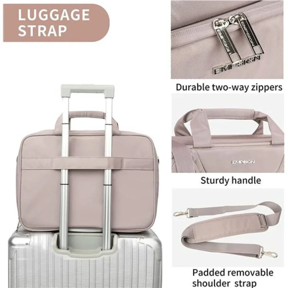 17.3 Inch Laptop Bag, Large Capacity Expandable Briefcase for Women